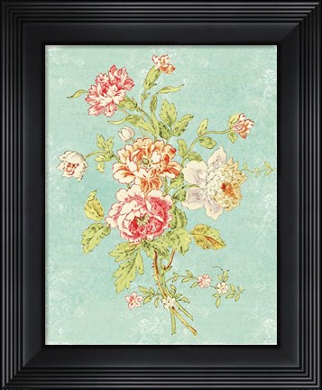 Framed Cottage Roses VIII Bright Print