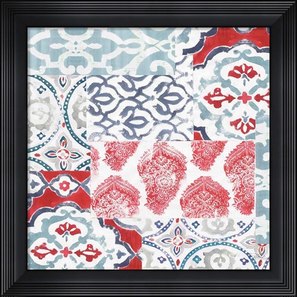 Framed Bazaar Patchwork III Print