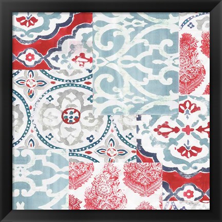 Framed Bazaar Patchwork II Print