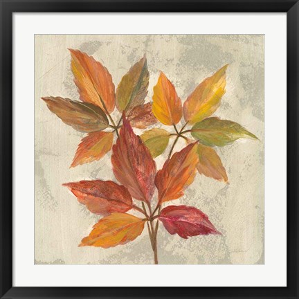 Framed November Leaves I Print