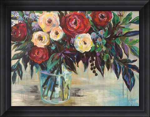 Framed Winter Floral Print