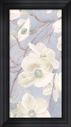 Framed Breezy Blossoms II Sage Print