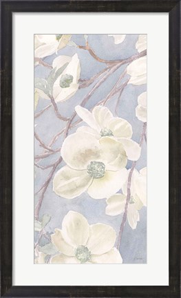 Framed Breezy Blossoms II Sage Print