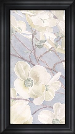 Framed Breezy Blossoms I Sage Print