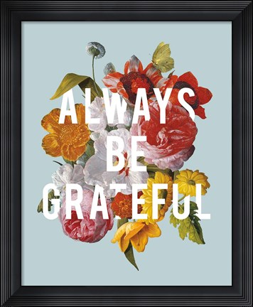 Framed Floral Sentiment I Crop Print