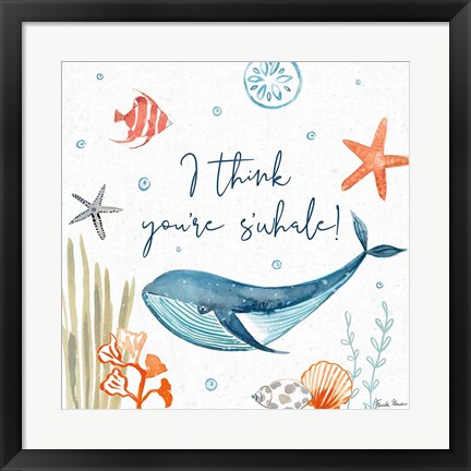 Framed Whale Tale V Print