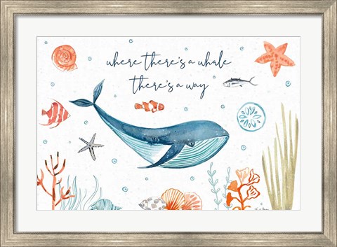 Framed Whale Tale III Print
