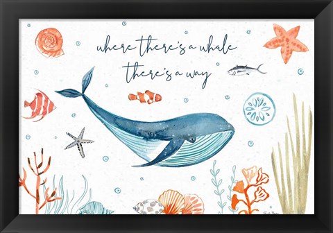 Framed Whale Tale III Print