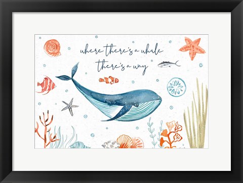 Framed Whale Tale III Print