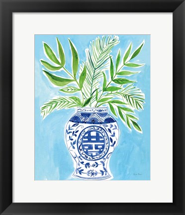 Framed Elegant Chinoiserie II Crop Print