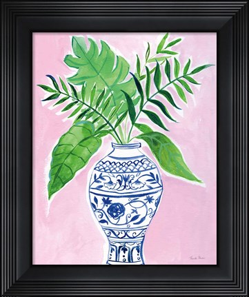 Framed Elegant Chinoiserie I Crop Print