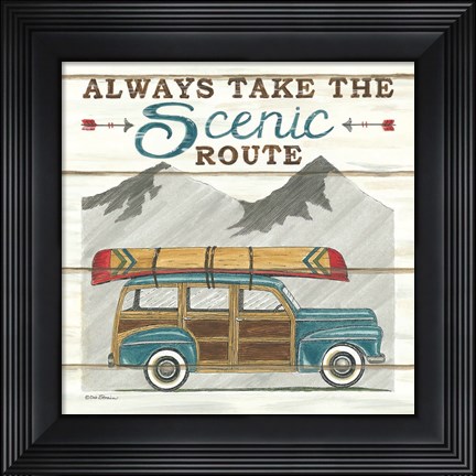 Framed Always Take the Scenic Route Print