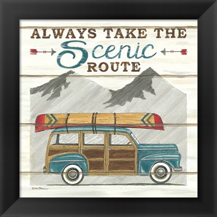 Framed Always Take the Scenic Route Print