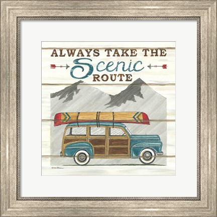 Framed Always Take the Scenic Route Print
