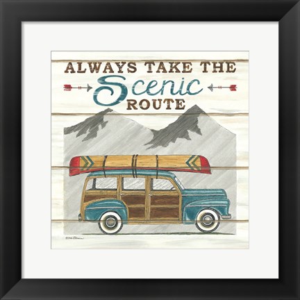 Framed Always Take the Scenic Route Print