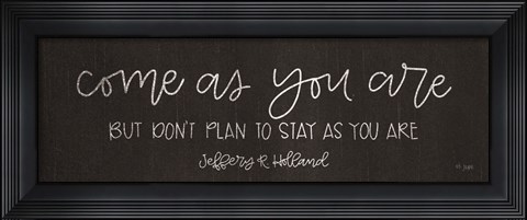Framed Come As You Are Print