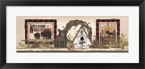 Framed Alpine Inn Shelf Print
