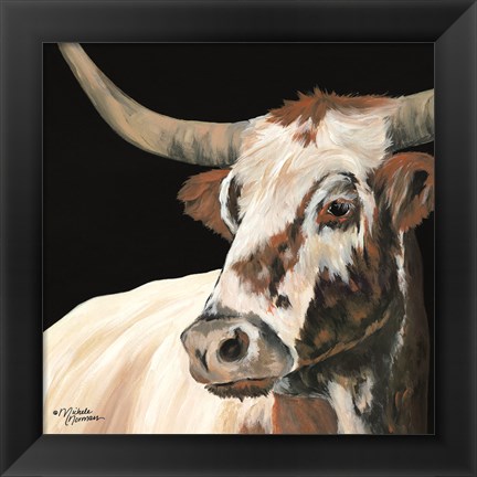 Framed Longhorn Love Print