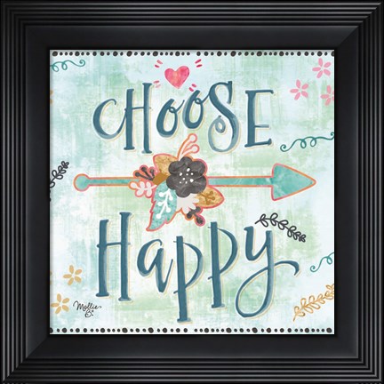 Framed Choose Happy Print