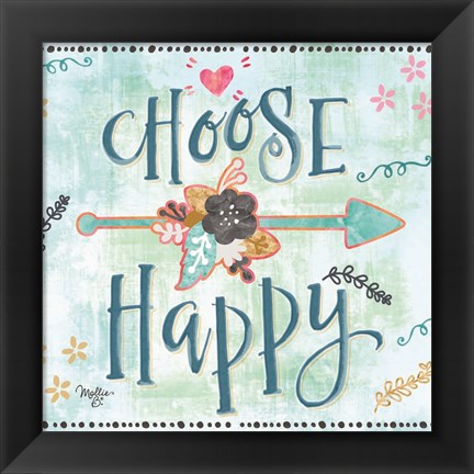 Framed Choose Happy Print