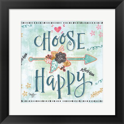 Framed Choose Happy Print