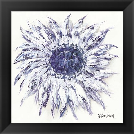 Framed Blue Sunflower Print