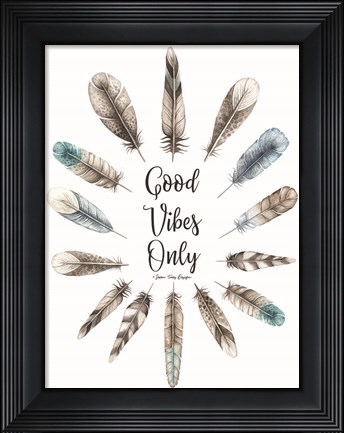 Framed Good Vibes Only Print