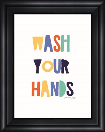 Framed Wash Your Hands Print