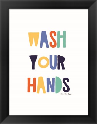 Framed Wash Your Hands Print