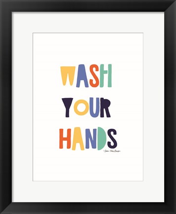 Framed Wash Your Hands Print