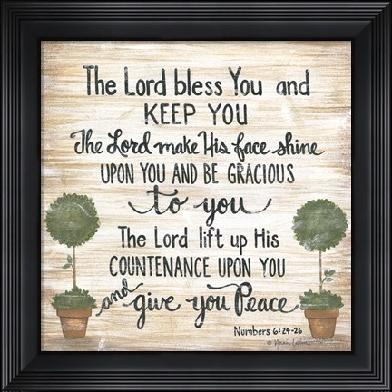 Framed Lord Bless You Print