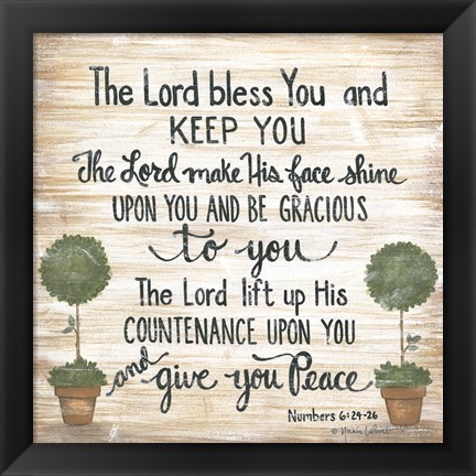 Framed Lord Bless You Print