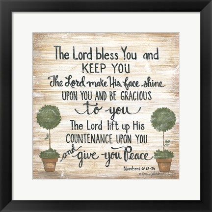 Framed Lord Bless You Print