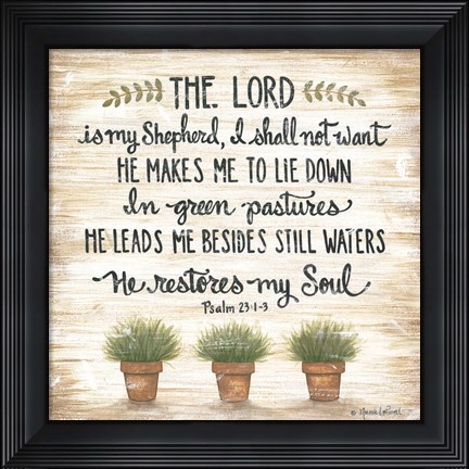 Framed Lord is My Shepherd Print