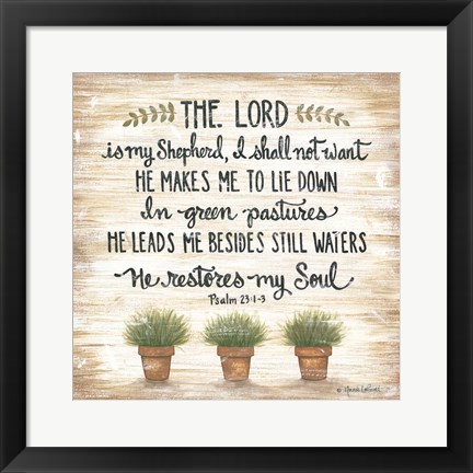 Framed Lord is My Shepherd Print