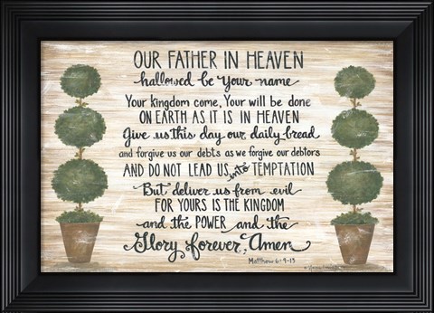 Framed Our Father in Heaven Print