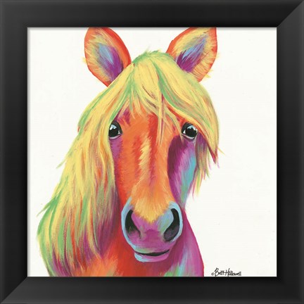 Framed Cheery Horse Print