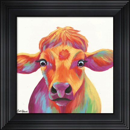 Framed Cheery Cow Print