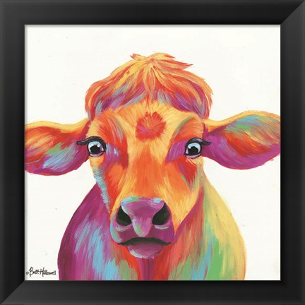 Framed Cheery Cow Print