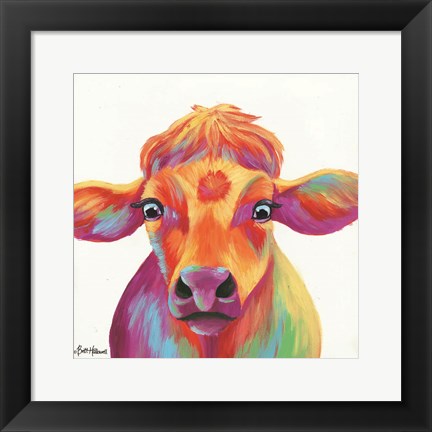 Framed Cheery Cow Print