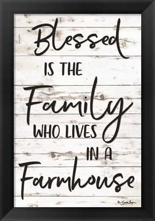 Framed Blessed is the Family Print