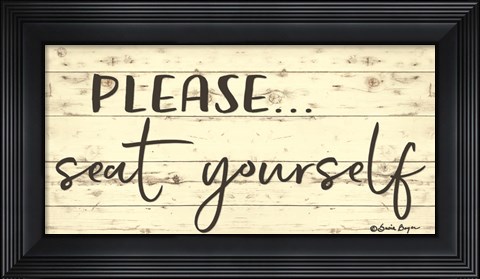Framed Please Seat Yourself Print