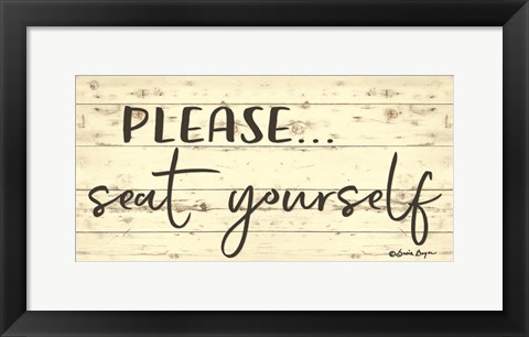 Framed Please Seat Yourself Print