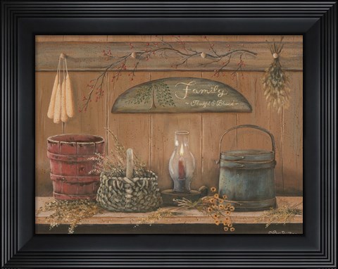 Framed Treasures on the Shelf I Print