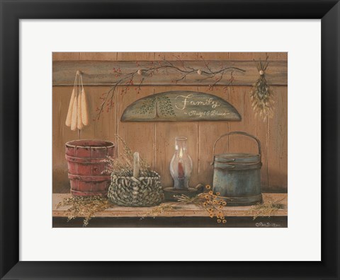 Framed Treasures on the Shelf I Print