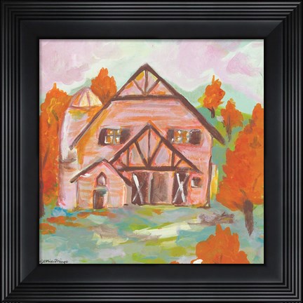 Framed Pink Cloud Barn Print