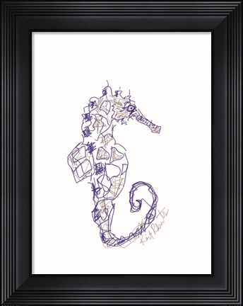 Framed S is for Seahorse Print