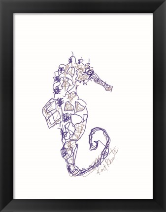 Framed S is for Seahorse Print