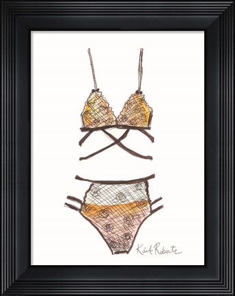 Framed Lace and Roses Print