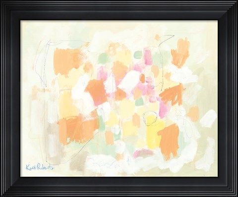 Framed Garden with Lemons Print